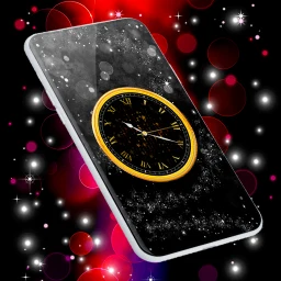 Black Clock Live Wallpaper 图标