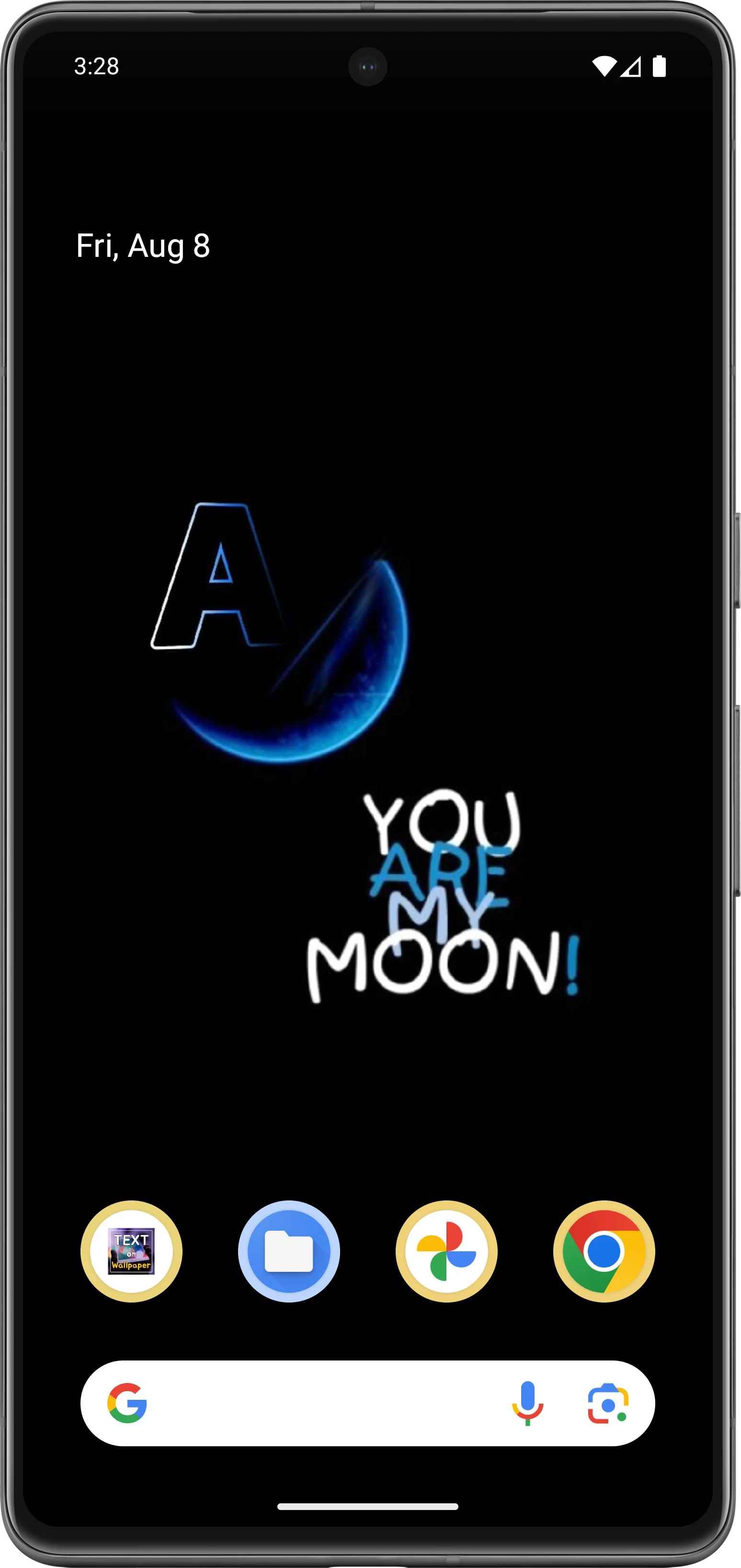 Text on Live Wallpaper screenshot