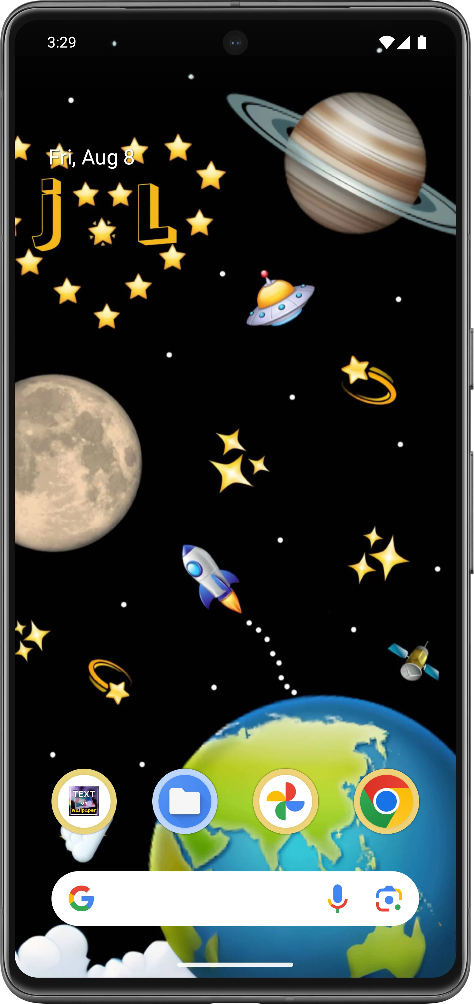 Text on Live Wallpaper screenshot
