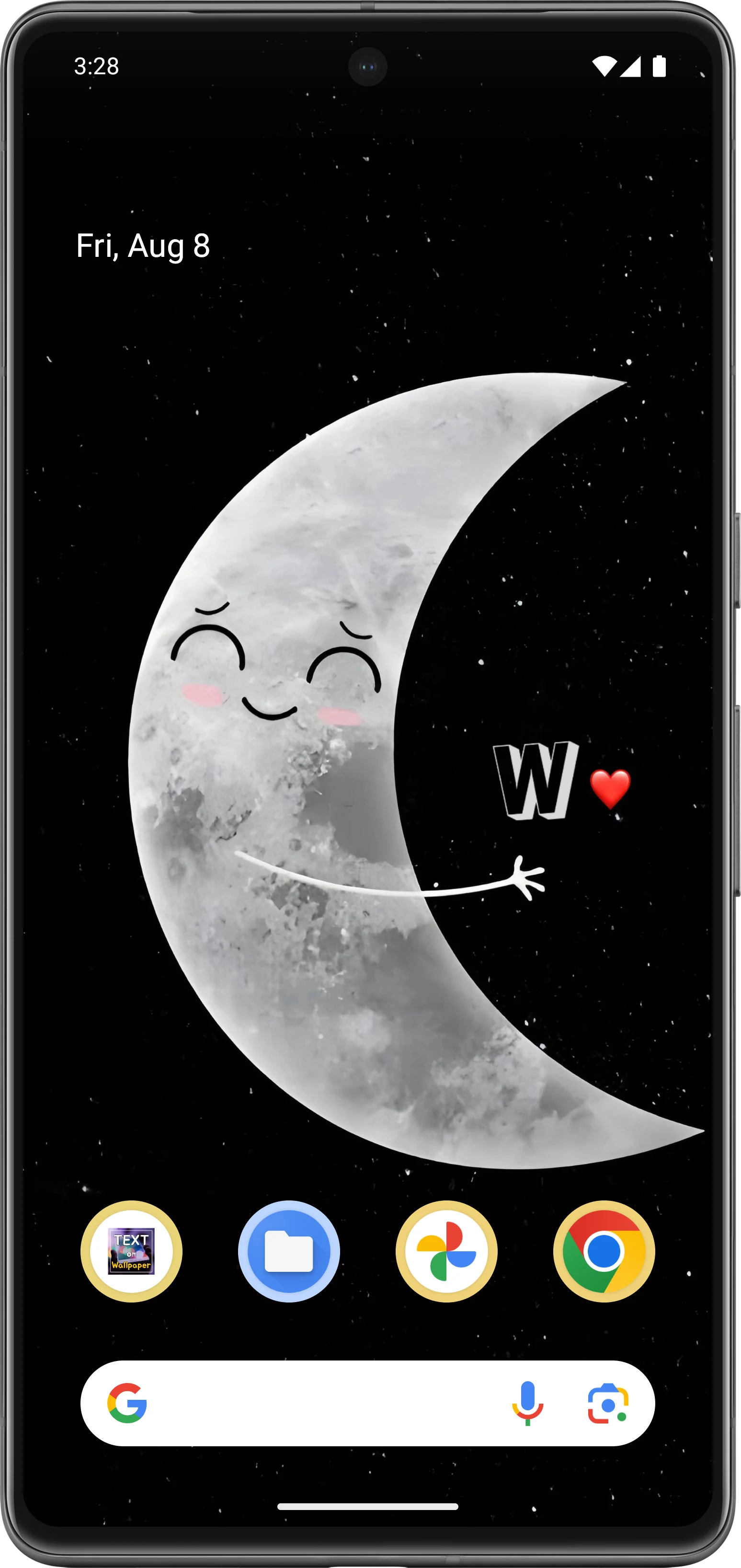 Text on Live Wallpaper screenshot
