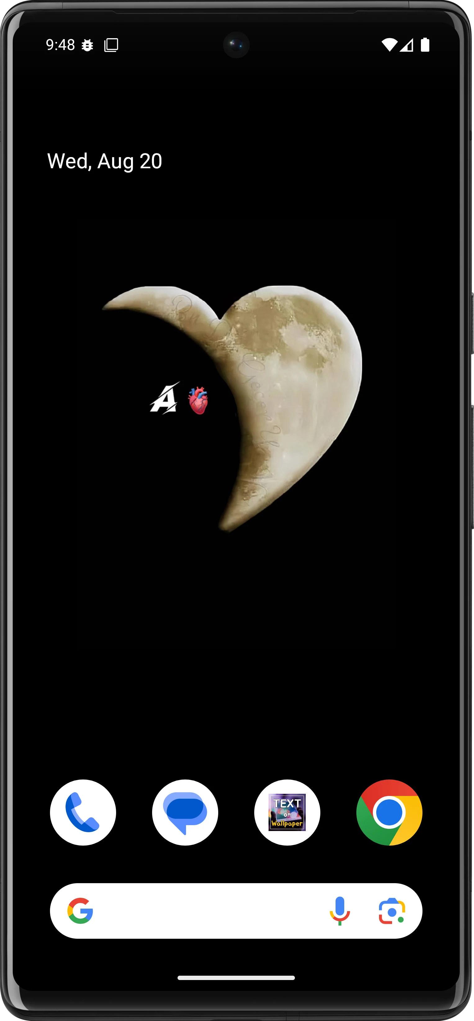 Text on Live Wallpaper screenshot