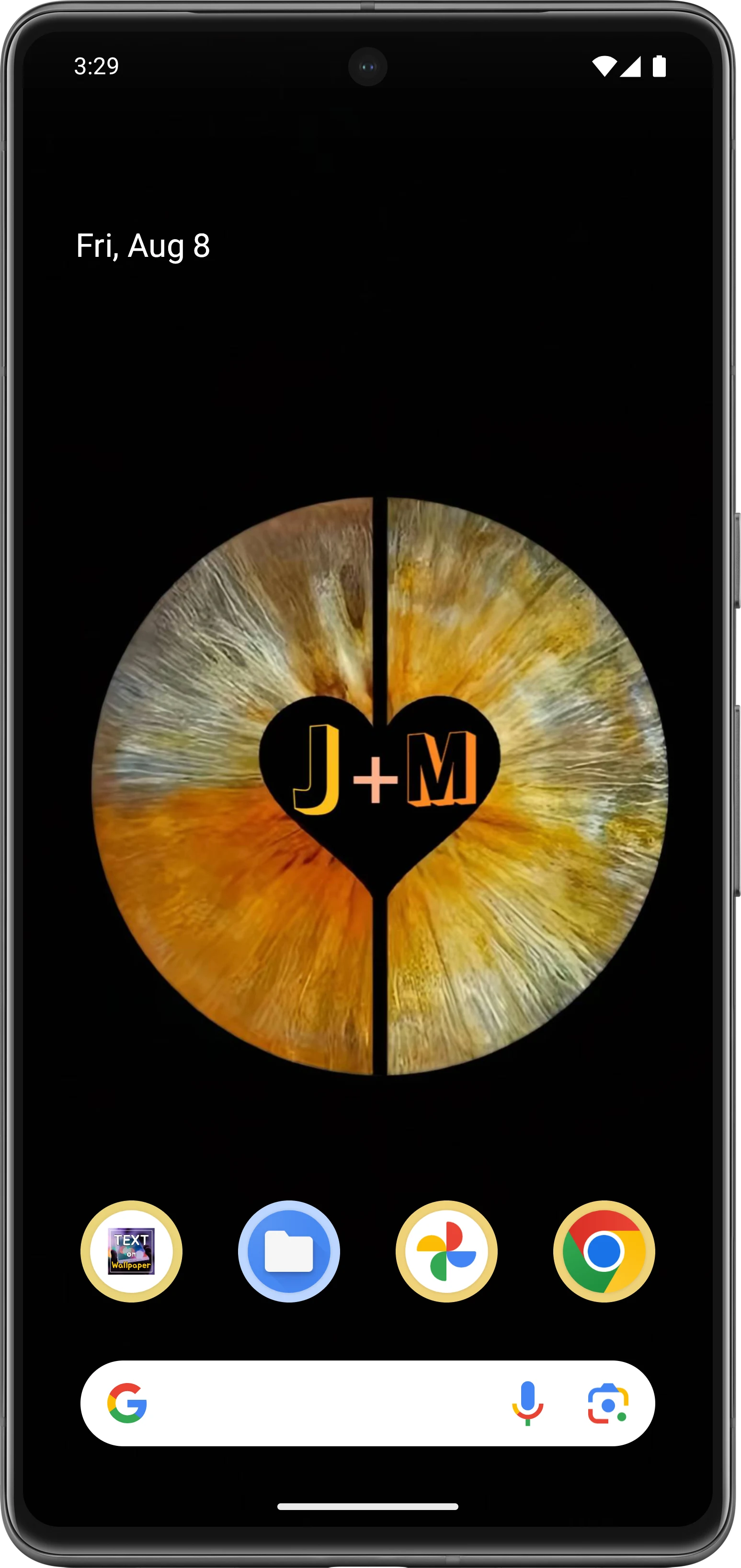 Text on Live Wallpaper screenshot