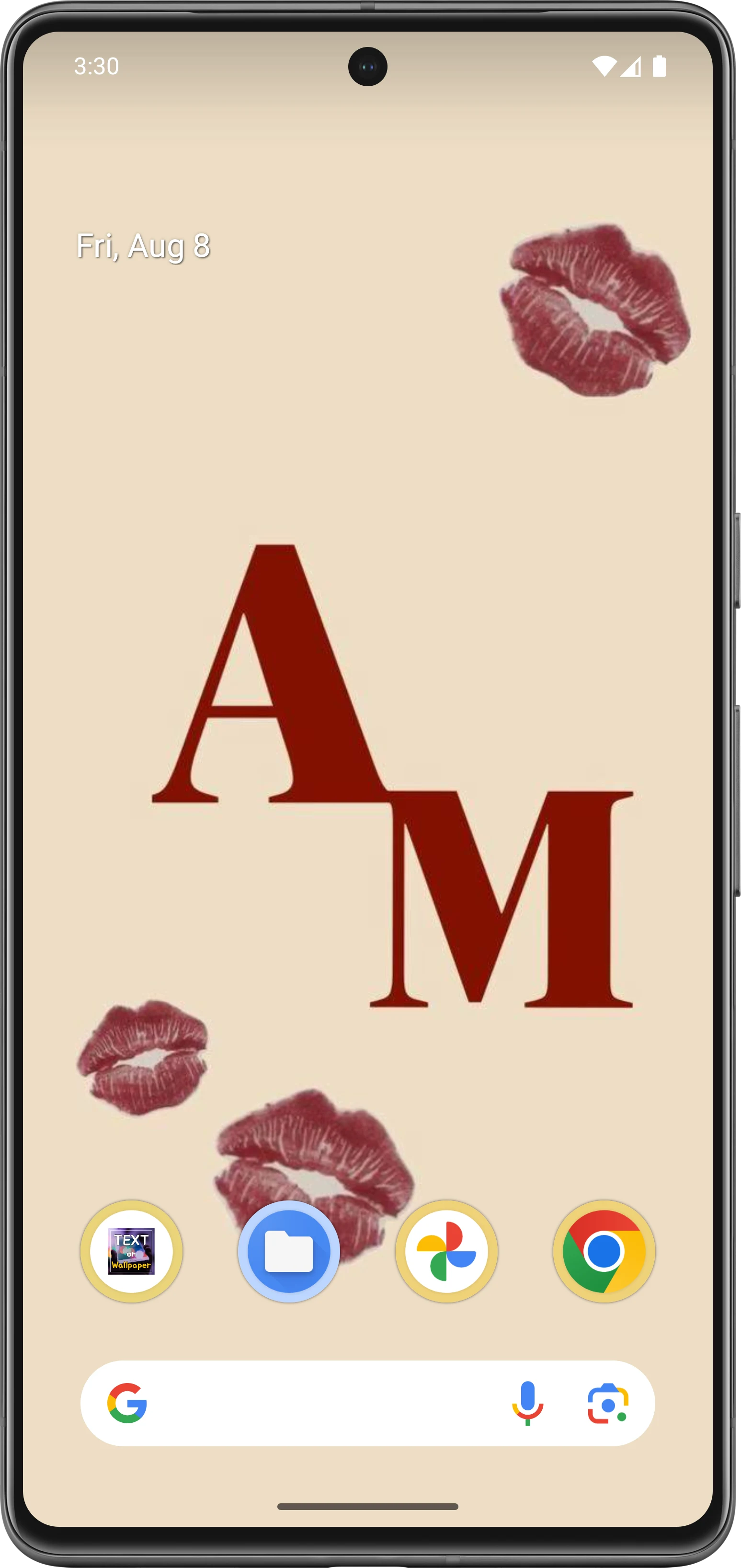 Text on Live Wallpaper screenshot